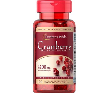 Puritan's Pride Cranberry Fruit Concentrate with C & E Review Puritan's Pride Cranberry Fruit Concentrate with C & E Review - For Relief From UTI's