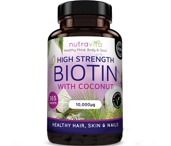 Nutravita High Strength Biotin Review - For Hair Loss, Brittle Nails and Problematic Skin